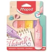 Szövegkiemelő készlet, 1-5 mm, MAPED "Fluo Peps Flex Pastel", pasztell szín, vegyes készletek 4 db