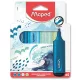 Szövegkiemelő készlet, 1-5 mm, MAPED "Fluo Peps Assorted", vegyes színek (szín nem választható) 4 db