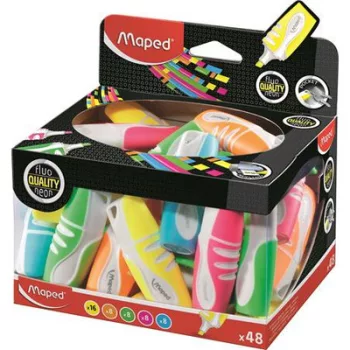   Szövegkiemelő display, 1-5 mm, MAPED "Fluo Peps Pocket Soft", vegyes neon színek