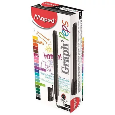 Tűfilc, 0,4 mm, MAPED "Graph'Peps", fekete 1 db