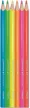 Színes ceruza készlet, háromszögletű, MAPED "Color'Peps Star Fluo", 6 különböző szín