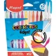 Filctoll készlet, 3,6 mm, törölhető, MAPED "Color'Peps Oops!", 10+2 különböző szín 12 db
