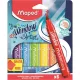 Ablakfilc készlet, vastag, törlőkendővel, 5 mm, MAPED "Marker'Peps", 6 különböző szín 6 db
