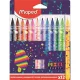 Filctoll készlet, 2,8 mm, kimosható, MAPED "Pixel Party", 12 különböző szín 12 db