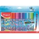 Filctoll készlet, 2 mm, kimosható, MAPED "Color'Peps Ocean Life", 24 különböző szín 24 db