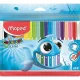 Filctoll készlet, 2 mm, kimosható, MAPED "Color'Peps Ocean", 18 különböző szín 18 db