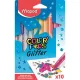 Filctoll készlet, 2,8 mm, csillámos, MAPED "Color'Peps Glitter", 10 különböző szín 10 db