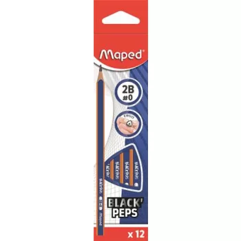   Grafitceruza, 2B, háromszögletű, MAPED "Black' Peps Navy" 12 db