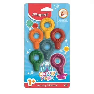 Zsírkréta, MAPED "Color'Peps Baby", 6 különböző szín 6 db