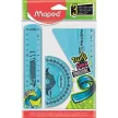 Vonalzókészlet, műanyag, törhetetlen, 3 darabos, MAPED "Twist'n Flex" 3 db