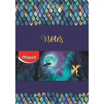 Jegyzetfüzet, tűzött, A5, vonalas, MAPED „Dragon sárkány” 1 db