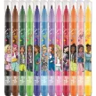 Filctoll készlet, 2,8 mm, kimosható, MAPED "Barbie", 12 különböző szín 12 db