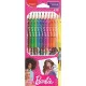Színes ceruza készlet, háromszögletű, MAPED "Barbie", 12 különböző szín