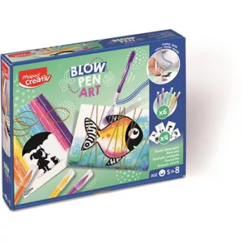   Fújós filctoll készlet, pop, MAPED CREATIV "Blow pen Art" 1 készlet