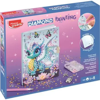   Gyémántmozaik titkos napló, MAPED CREATIV "Diamond Painting" 1 készlet
