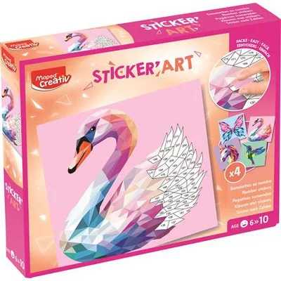 Kreatív matricás készlet, különleges állatok, MAPED CREATIV "Sticker' Art" 1 készlet
