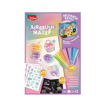   Kreatív festékszóró utántöltő, pasztell színek, MAPED CREATIV "Airbrush Maker" 1 készlet