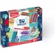 Színezőkészlet, írószertartóval, 50 darabos, MAPED CREATIV 1 készlet
