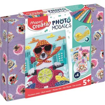   Mozaikos képkészítő készlet, MAPED CREATIV, "Cute Animals", aranyos állatok 1 készlet