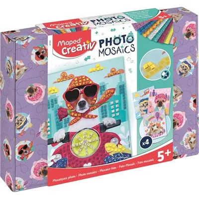 Mozaikos képkészítő készlet, MAPED CREATIV, "Cute Animals", aranyos állatok 1 készlet