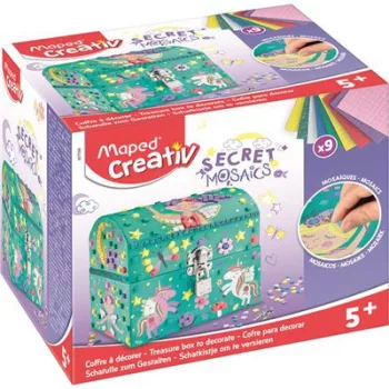   Mozaikos titkos kincsesláda, MAPED CREATIV, "Secret Mosaics" 1 készlet