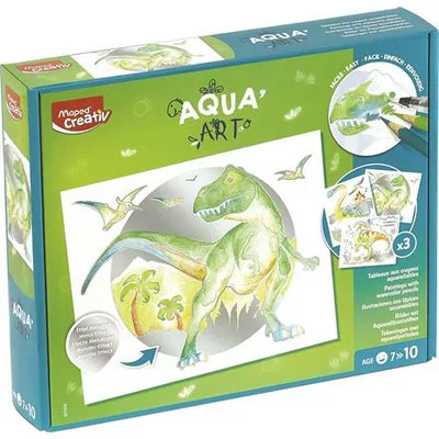 Akvarell festőkészlet, dinoszaurusz, MAPED CREATIV "Aqua Art" 1 készlet