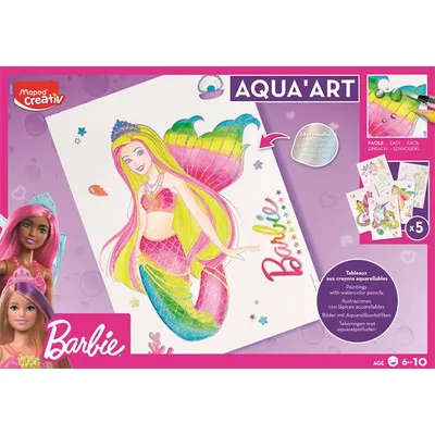 Akvarell festőkészlet, MAPED CREATIV "Barbie Aqua Art - Maxi Set" 1 készlet - AKCIÓS
