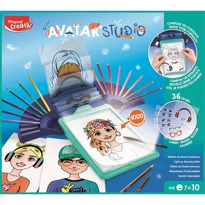 Kreatív rajzkészlet kiegészítőkkel, MAPED CREATIV "Avatar Studio" 1 készlet