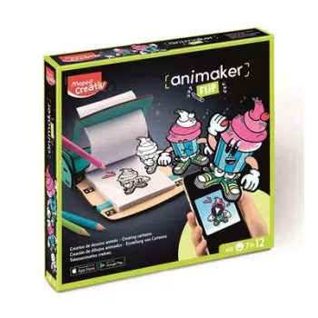   Animációkészítő készlet applikációval, Pop mini, MAPED CREATIV "Animaker Flip" 1 db