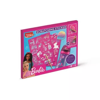   Képkarcoló matricás készlet, MAPED CREATIV "Barbie Scratching" 1 db