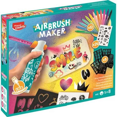 Kreatív festékszóró készlet, MAPED CREATIV "Airbrush Maker" 1 készlet