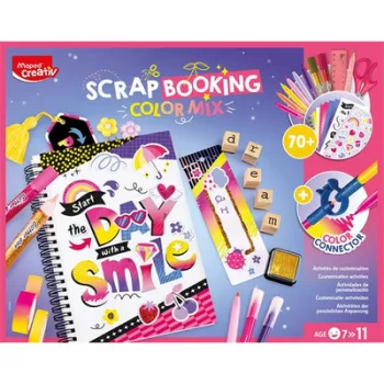   Kreatív scrapbooking készlet, 70 darabos, MAPED CREATIV "Scrapbooking Color Mix" 1 készlet