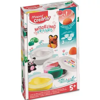   Modellező gyurmakészlet, levegőre száradó, MAPED CREATIV "Modeling Friends" 1 készlet