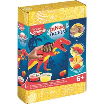   Dínó készítő modellező gyurmakészlet, T-Rex, MAPED CREATIV "Dinos factory" 1 készlet