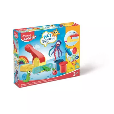 Gyurma és formázó készlet, 16 darabos, MAPED CREATIV "Pat Dough" 1 készlet