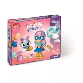   Gipszkiöntő készlet formákkal és festékkel, MAPED CREATIV "Plaster Friends Girly" 1 készlet