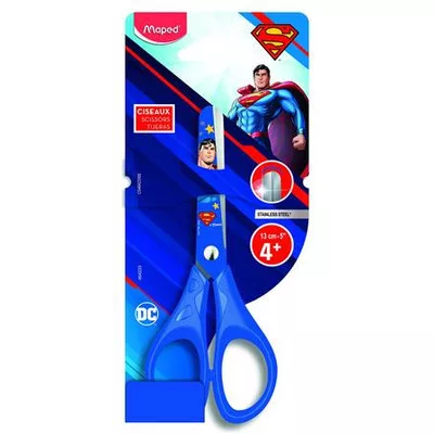 Olló, iskolai, 13 cm, MAPED "Superman" 1 db