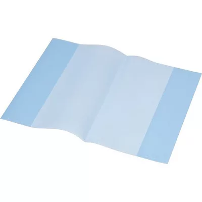 Füzet- és könyvborító, A5, PP, 80 mikron, narancsos felület, PANTA PLAST, kék 10 db