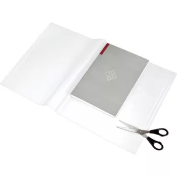   Füzet- és könyvborító, áttetsző, fényes felület, állítható széllel, öntapadó csíkkal 550x310 mm, PP, PANTA PLAST 10 db
