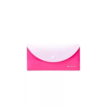   Irattartó tasak, 250x140 mm, PP, patentos, két zsebes, PANTA PLAST, neon pink