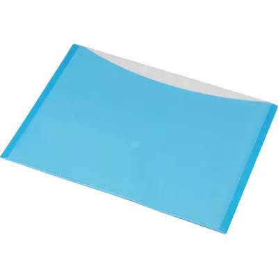 Irattartó tasak, A4, PP, patentos, két zsebes, 200 mikron, PANTA PLAST, kék