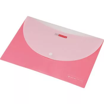   Irattartó tasak, A4, PP, patentos, két zsebes, 200 mikron, PANTA PLAST, rózsaszín