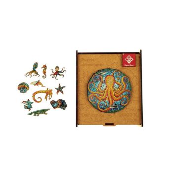 Puzzle, fa, A4, 90 darabos, PANTA PLAST "Octopus"