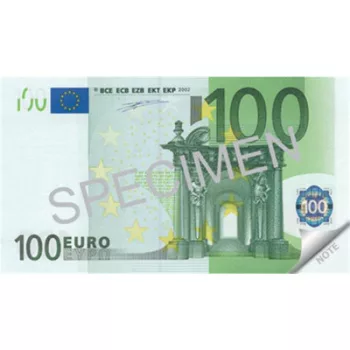   Jegyzettömb, 70 lap, 110x61,5 mm, PANTA PLAST "100 Euro"
