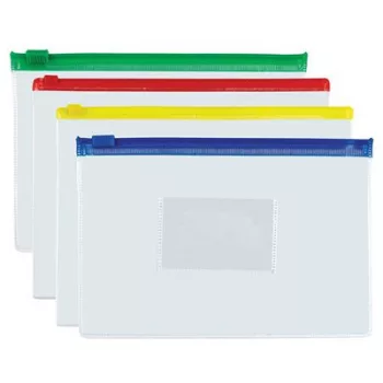  Irattartó tasak, A5, PP, cipzáras, 140 mikron, PANTA PLAST, vegyes színek (szín nem választható) 1 db