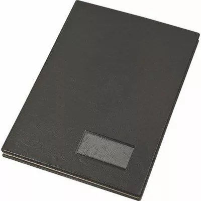 Aláírókönyv, A4, 20 részes, karton, műbőr hatású borító, VICTORIA OFFICE, fekete 1 db