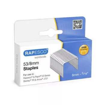 Tűzőkapocs, 53/8, horganyzott, RAPESCO 2000 db