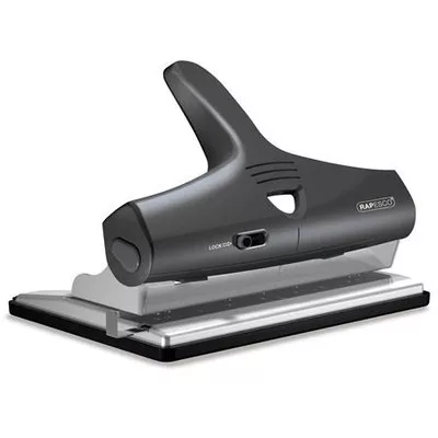 Lyukasztó, állítható lyukszámú, 32 lap, RAPESCO "Heavy Duty", fekete-szürke 1 db