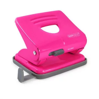   Lyukasztó, kétlyukú, 25 lap, fém, RAPESCO "825", pink 1 db