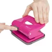 Lyukasztó, kétlyukú, 25 lap, fém, RAPESCO "825", pink 1 db